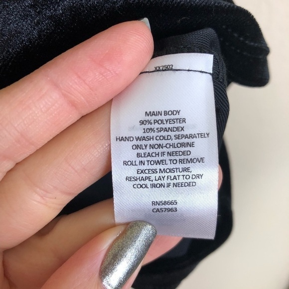 New Halogen Black Velour 3/4 Sleeve Blouse - Picture 7 of 10